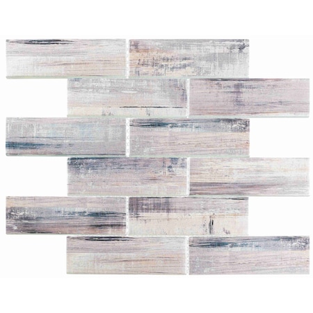 Andova Tiles ANDOVA TILES Jasper 2" x 6" Glass Brick Joint Mosaic Tile ANDJAS435